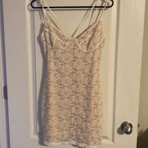 SUPERDOWN White Lace Mini Dress Size Small